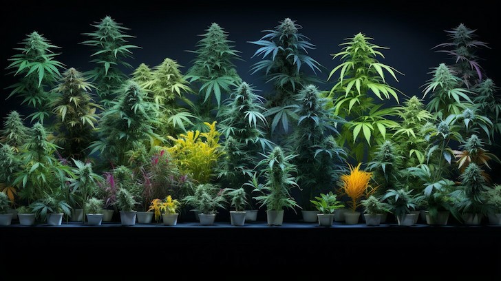 Various phenotypes of cannabis