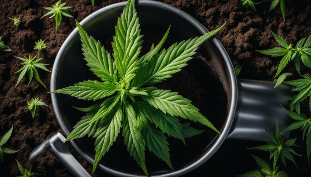 Watering cannabis plants